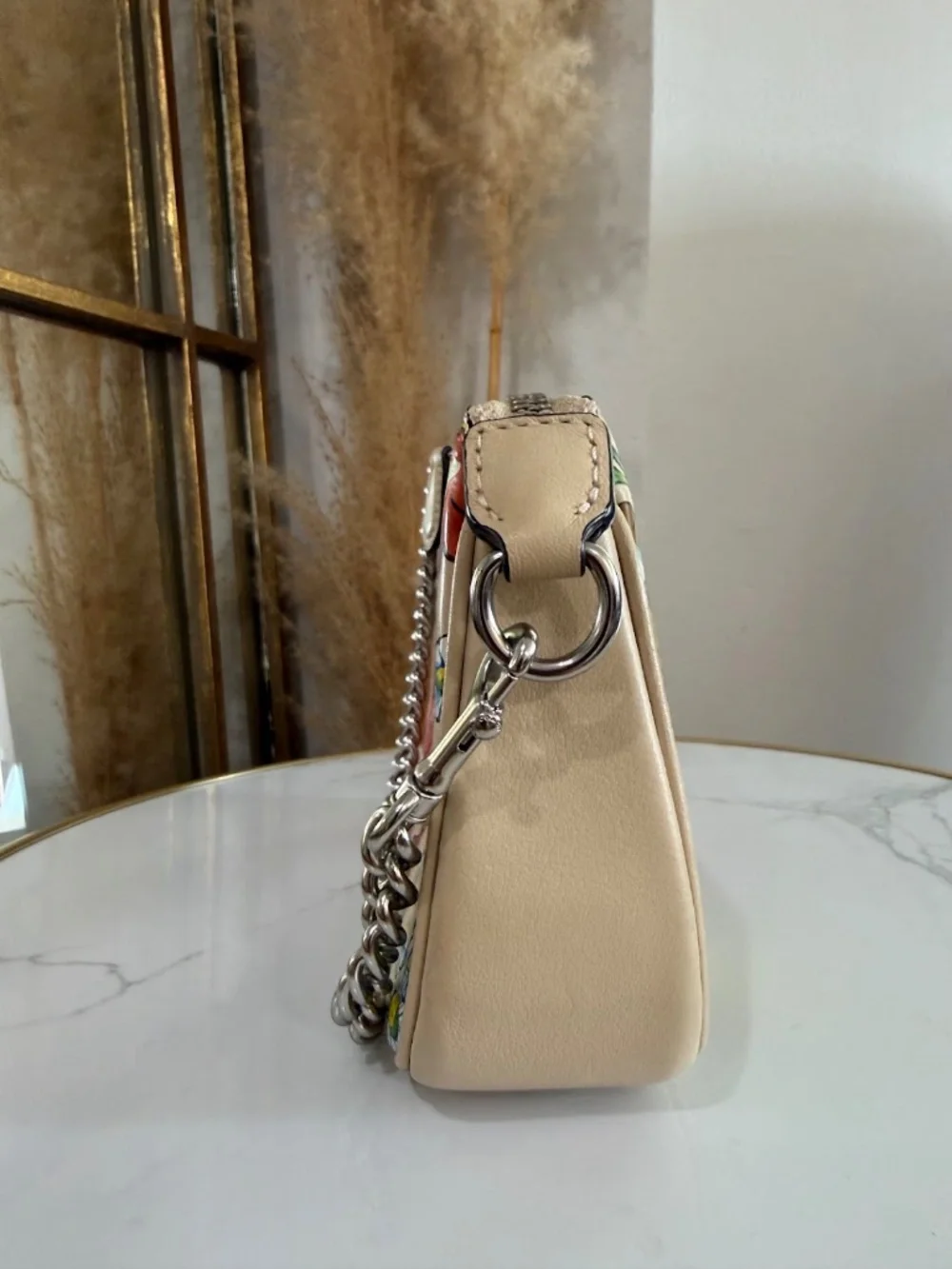 Coach Nolita 19  Floral Print Leather Mini Shoulder Bag Purse Style CR365